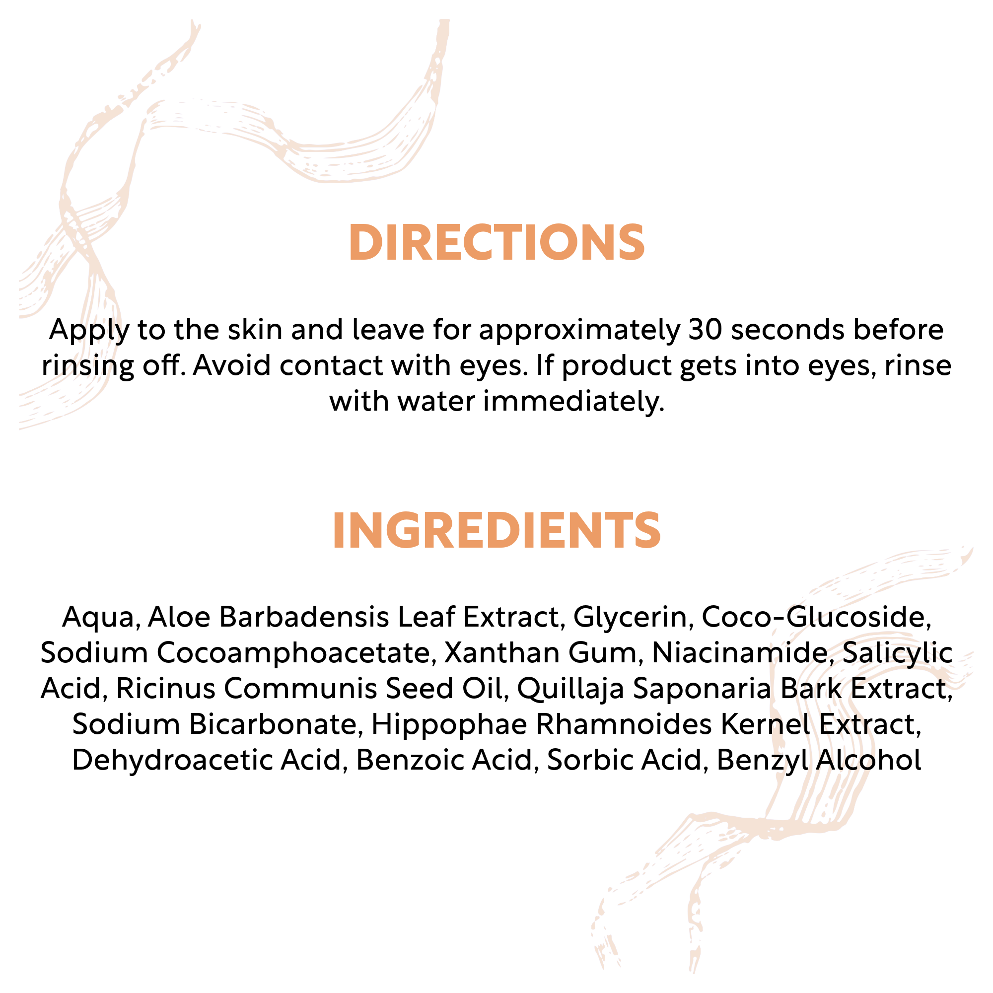 salicylic acid face wash ingredients and directions