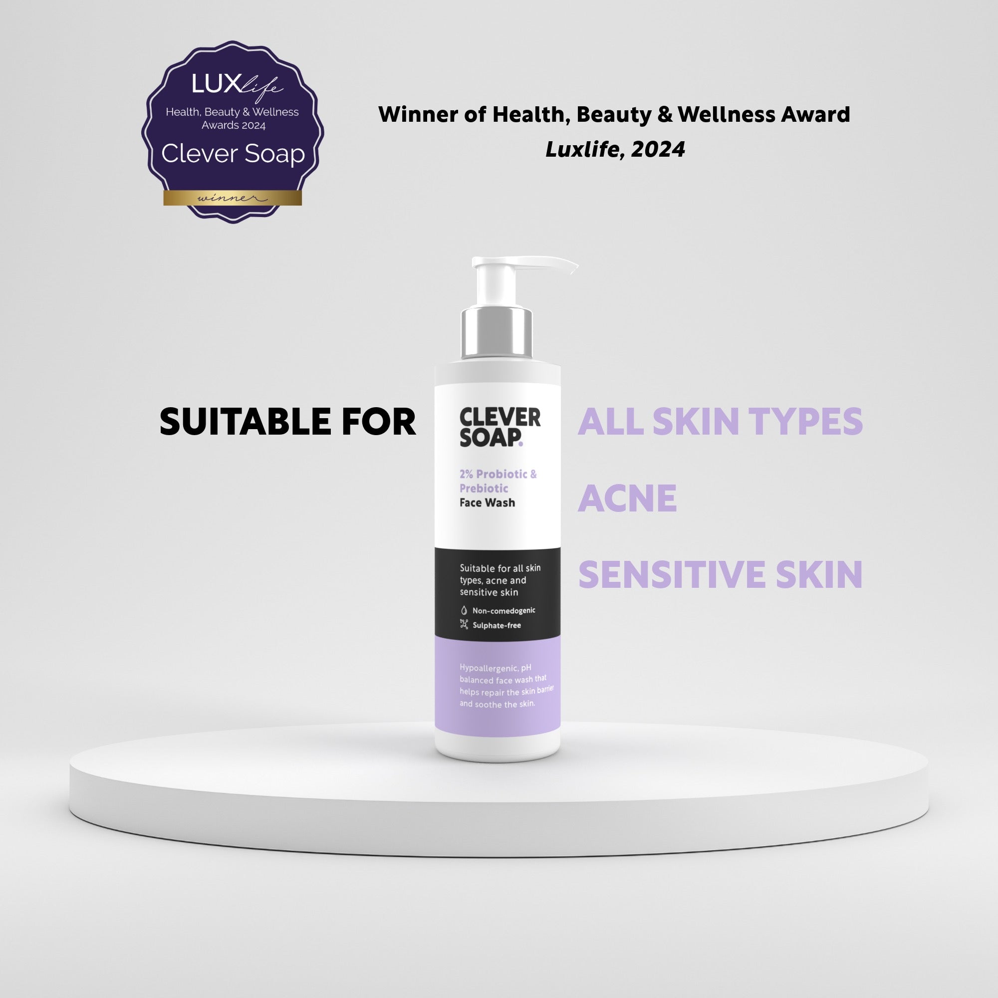 Probiotic & Prebiotic Face Wash - Clever Soap