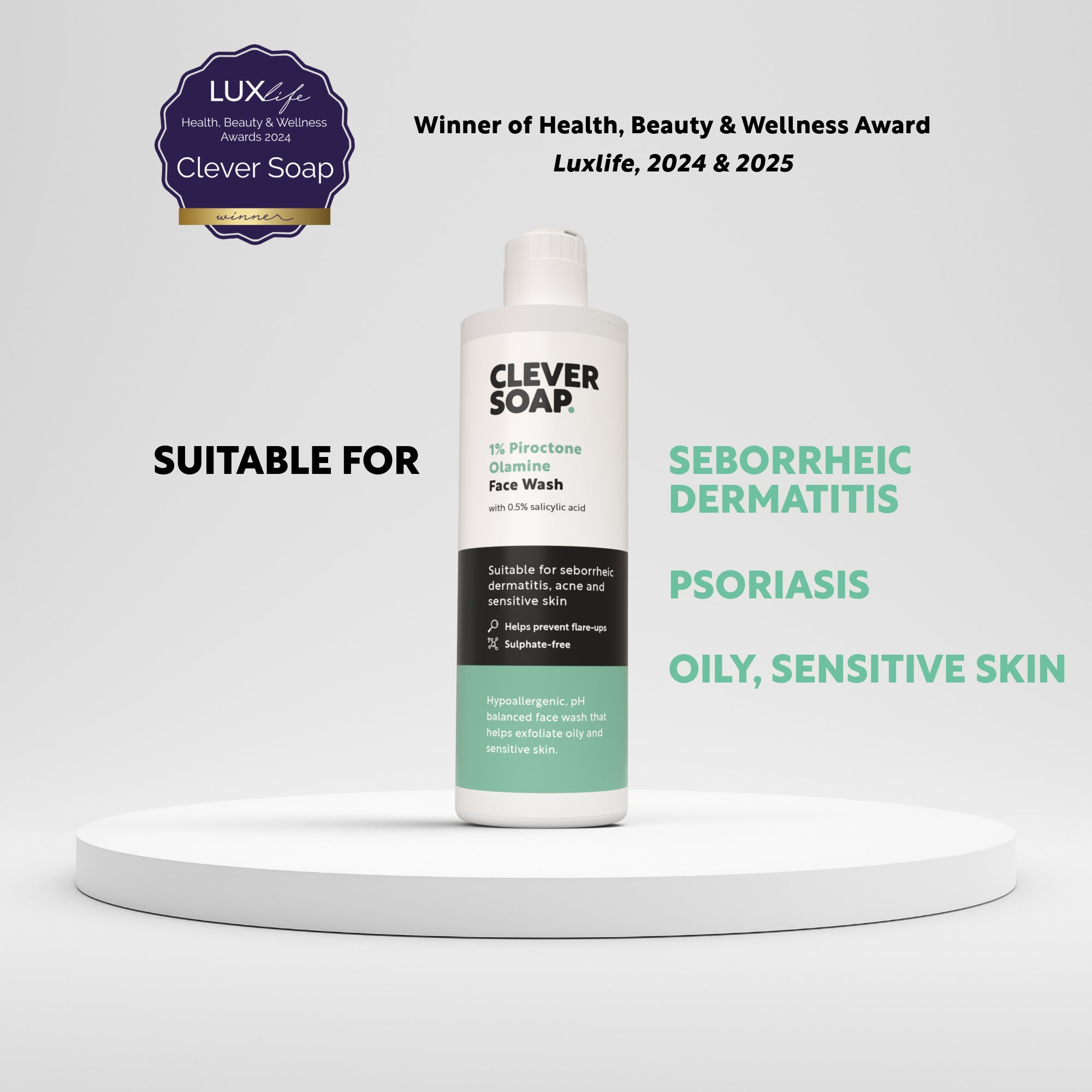 piroctone olamine face wash suitable
